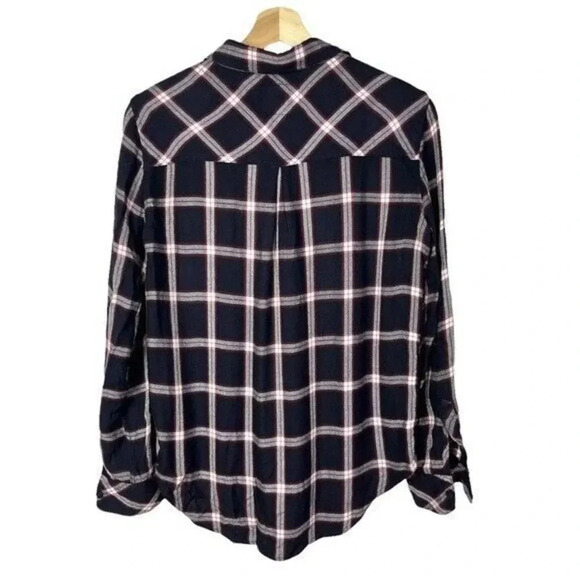 Rails Hunter Midnight Plum Purple Plaid Long Sleeve Button Down Flannel XS - Picture 3 of 4